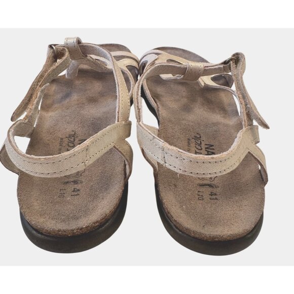 Naot Dorith Elegant Flat Sandal Size 41 Women's US 10 NWOB Radiant Gold - Picture 3 of 8